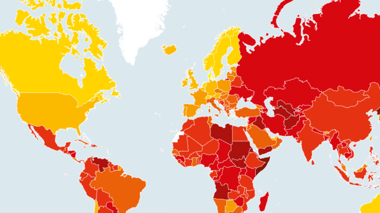Raport Transparency International o korupcji: Polska jak Tajwan, Ukraina w ogonie Europy